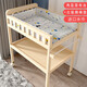 LNGA Landgre Baby Care Table, NOUVELLE-NÉ LIEU LIEU LIEU, BATUITE DE MASSAGE, Rack de tri multifonctionnel en bois massif, table de couches à double couche + coussin de soins de vache