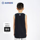 Zhunzhe Sports Vest New Youth Children's Basketball Training Running Exercise Breathable and Comfortable Sleeveless Top Pure Black 120CM