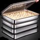 Ogilvy 304 stainless steel dumpling box household refrigerator special quick-frozen storage box food preparation wonton tray 1 layer 1 cover