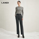 LANDI Gray Dark Gray Women's Suit Pants Formal Slim Straight Pants Autumn and Winter New Product Second Batch L