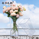 Cubo de flores de estela acrílica Agua profunda Tienda de flores para el hogar Especial de plástico transparente Flor de flor Dominio Arreglo Flower Bucket Barro de almacenamiento Gran Buceta de flores 5 Cuba de flores 0 cm