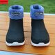 VALOR MAN elementary school students rain boots children medium and older children boys plus velvet warm rain boots rubber shoes women's shoes water boots children white background blue 31
