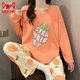 Pyjamas pyjamas sensual Loyackind Spring et automne à manches longues douces de coton doux vêtements de maison doux pour les vêtements d'extérieur 2025 Nouveau dessin animé 1047 Anglais Love S 155