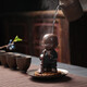 Yuxuan Zen Tea Pet Purple Clay Fine Handmade Ceramics Little Monk Can Cultivate Tea Art Tea Ceremony Tea Play Tea Tray Ornaments Sweeping Monk