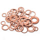 JINGGONG copper gasket copper flat gasket copper gasket gasket marine sealing gasket copper sealing ring 7.5L 10*14*1 (50 pieces)