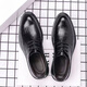 
Scarecrow Brock Derby Shoes Genuine Leather Soft Sole Leather Shoes Men's Business Official Casual Shoes British Wedding High-end Groom Shoes 1389 Black 41