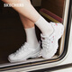 Skecher Fashion Casual Women's Mode bestickte Panda -Schuhe 11977 Weiß/WHT 36