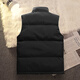 Brand Down Vest Men's Autumn and Winter New Fashion Outerwear Stand Collar Warm Thickened Vest Vest Winter Jacket Black XL