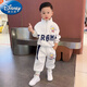 Disney Ultraman одежда весна и осенний набор 2025 Новый модный мальчик Baby Plus Fleece Children's Cool Couse Internet Celebrity Grey Set [] [] Thin 110