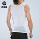 WestBiking Sweat-Absorbent Cycling Vest Underwear Men's Road Mountain Bike Cycling Clothing Bottoming Shirt Short Sleeve White XL
