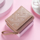 Tuzun Wallet Women's Short 2024 Summer New Versatile High-end Embroidery Love Coin Wallet Rice White