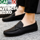 Kadile Crocodile 2024 Nuevos zapatos de gorro para cuero suave para hombres zapatos de cuero casual de cuero para hombres de estilo coreano Zapatos de moda jóvenes Yl-D826 Brown 39