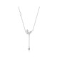 Farcoko Butterfly Necklace Women's Silver Clavicle Chain Tassel Necklace Small Fresh Birthday Gift for Girlfriend and Wife Silver-Butterfly Clavicle Chain