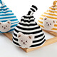 Benasci Baby Hut Frühlings- und Herbststil Baby Girl Koreanische Version Winter Wärme geschmorte Türkappe Baby Baumwollreifen Hut 1421-Black 0-10 Monate (37-45 cm)