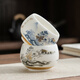 Gold inlaid jade tea cup, Kung Fu tea set, tea cup, mutton fat jade white ceramic gift box, high-end Yan Ting Sing Wan