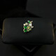 QUAMER Gold Store Model A Bunch of Grapes Small Brooch Exquisite Sparkling Diamond Fruit Corsage Accessories Women's Mini Green Green