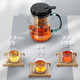 Goldener Herd (Kamjove) verdickter hitzebeständiger Glas Teekanne Vollglas Innenkessel schwimmende Tasse Teekanne Office Teekanne TP-902 (500 ml) Weiß