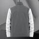 Guqian double-sided vest for men in autumn and winter multi-pocket workwear vest for men outdoor leisure fishing vest top clothes khaki L