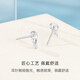 CRD Ke Laidi Spot Sparkling PT950 Platinum Earrings Vitality Hollow Wings Earrings Angel Wings 1.20g