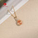 Cold Bamboo Fanta Stone Pendant Oval Diamond Set with Bright Orange Fanta Stone Soda Color Pendant Only