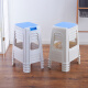 Haoer stool home living room high stool thickened stackable bench non-slip plastic stool plus size blue 1 pack