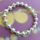 Drops of water form freshwater pearl bracelets, retractable elastic rope pearl bracelets, easy to wear and practical gifts, 3-4mm+7-8mm white pearls
