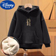 Disney (Disney) Boys Winter Wear Suit 2025 New Medium and Large Children's Autumn and Winter Western Style Children's Boys' Velvet Thickened Sweater Two-piece Set Dark Gray Velvet Two-piece Set 150
