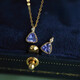Tanzanite Japanese agete pendant 18K gold plated natural l necklace 9 18K gold triangular tanzanite