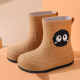 Lindas botas de lluvia para mujeres adultos japoneses que usan botas de lluvia de moda al aire libre días lluviosos con zapatos de goma suave antideslizantes 007 bola de carbón blanca sin algodón 38-39 (adecuado para usar tamaños 37-38)