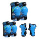 SONKE children's roller skating protective gear helmet set skateboarding knee protection riding training summer safety anti-fall bicycle 7-piece set blue protective gear + helmet 30-70Jin Jin equals 0.5 kg (reference 4-11 years old)