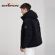 
Sherron off-season down jacket men's short loose autumn and winter jacket hooded fashionable and versatile sports and casual 12605 modern black M