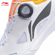 Li Ning table tennis shoes for men and women, Wang Chuqin same style, knob technology, national team table tennis professional training and competition shoes, standard white/fluorescent orange 001 43.5