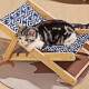 Zigman sisal cat nest summer cat scratching board nest lounge chair cat bed sofa wear-resistant foldable solid wood adjustable cat claw board canvas hammock cat lounge chair