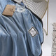 Sleep blanket winter student nap blanket office single small blanket flannel air conditioning quilt nap cover leg sofa W sapphire blue thickened 560g 100cmX150cm