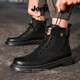 Jeep men's shoes for winter 2024 new Martin boots soft sole wear-resistant combat boots trendy casual high top boots fashion boots black 41