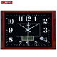 Combasi Combasi Watch Seiden Wohnzimmer Wanduhr Schlafzimmer Büro sauberer Klang einfache Kalenderuhr Große Quarzuhr 6626 Holzkorn weiß 20 Zoll (Durchmesser 50,5 cm)