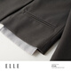 ELLE French high-end shoulder suit for women, high-end 2025 autumn new commuter-feel temperament professional suit, dark gray (top) L