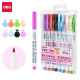 Deli color whiteboard pen set 8 colors convenient and easy to erase children's graffiti painting office teaching conference S504