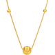 Saturday blessing 18K gold necklace female cat's eye gold bead color gold necklace birthday gift C0613739 40+5cm