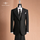 GIEVES CHARLES 1881 Italian worsted wool fabric Royal Casino black night handmade business suit Royal Casino 46
