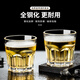 DKO tempered glass beer mug home wine glass set home commercial KTV bar beer mug octagonal cup tempered octagonal cup 150ml 10 pieces