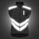 WOSAWE road cycling jersey vest for men and women, breathable and light windbreaker, mountain bike windproof and rainproof reflective vest black XL (suitable for 80-90 kg Jin [Jin equals 0.5 kg])