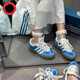 
Adidas Bad Bunny x Gazelle Indoor Gray White and Blue Retro Low Top Shoes IF9734 Gray White and Blue (IF9734) Brand New Collection Priority 41