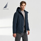 Nautica [einteiliger direkter Drop] Herren- und Winter-Anti-Licht-Spritzer und entfernbarer Hut dicke Jacke Baumwolljacke für Männer Jo4308 Navy 4NV M.