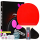 Butterfly Raqueta de tenis de 7 estrellas Raqueta Recta [Glue inverso de doble cara] Placa base de carbono Raqueta de competencia profesional 702 incluyendo set de disparos