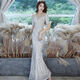 Evening dress for women 2022 new high-end temperament slim aura queen evening dress 2022 banquet annual meeting stage show temperament elegant slim and slim high-end light luxury fish tail skirt silver M
