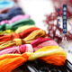 Other embroidery craftsmen, silk hand-embroidery thread, Suzhou embroidery thread, mulberry silk thread, commonly used colors, 6 pack, phthalo blue