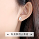 MANHE S999 pure silver four-leaf clover earrings for women, 2025 new earrings, birthday gifts for girl friends