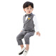 Robon de robe de fleur de fleur Romon Suit de style britannique Bébé garçon de petit garçon petit costume de petit costume pour enfants beau gilet de performance gilet + chemise + nœud papillon + pantalon 80