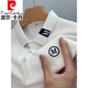 Pierre cardin pure cotton autumn lapel POLO. shirt for men's long-sleeved new casual versatile embroidered loose t-shirt top trendy 9906 white - long-sleeved skin-friendly and comfortable without pilling XL - recommended 130-150Jin [Jin equals 0.5 kg]
